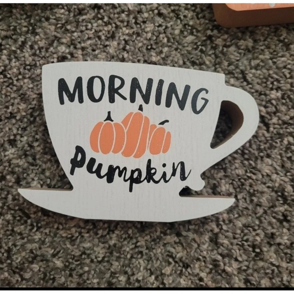 Fall‎ Decor Coffee Bar Wooden Decor Blocks